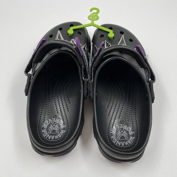 Crocs X Black Panther Wakanda Forever Clogs W10 M8 Marvel Special Edition NWT - Picture 5 of 11